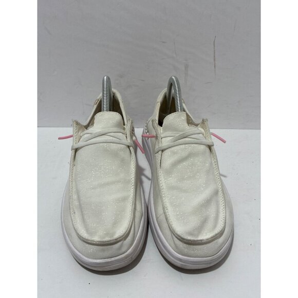 Hey Dude Slip on Shoes Womens  casual Wendy Rise in Spark White size 8.5 - Picture 2 of 6